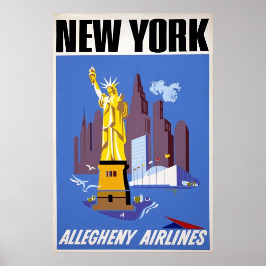 Vintage Travel Poster für Deutschland Airlines (Vorne)