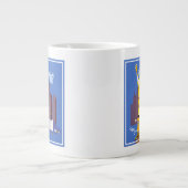 Vintage Travel Poster für Deutschland Airlines Jumbo-Tasse (Vorderseite)