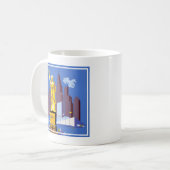 Vintage Travel Poster für Deutschland Airlines Kaffeetasse (Vorderseite Links)