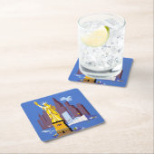 Vintage Travel Poster für Deutschland Airlines Rechteckiger Pappuntersetzer (Vor Ort)