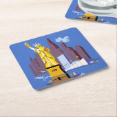 Vintage Travel Poster für Deutschland Airlines Rechteckiger Pappuntersetzer (angewinkelt)