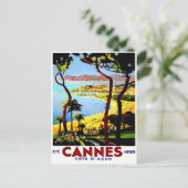 Vintage Travel Poster für Frankreich Postkarte (Stehend Vorderseite)