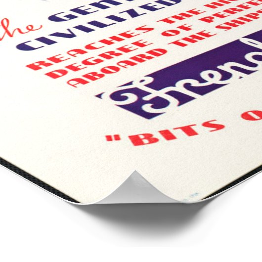 Vintage Travel Poster für französische Linienschif (Ecke)