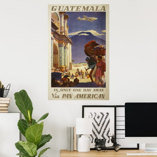 Vintage Travel Poster für Guatemala (Heimbüro)