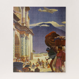 Vintage Travel Poster für Guatemala Puzzle