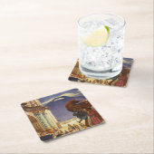 Vintage Travel Poster für Guatemala Rechteckiger Pappuntersetzer (Vor Ort)