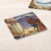 Vintage Travel Poster für Guatemala Rechteckiger Pappuntersetzer (angewinkelt)