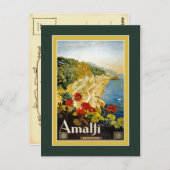 Vintage Travel Poster für Italien Postkarte (Vorne/Hinten)
