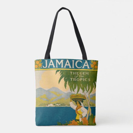 Vintage Travel Poster für Jamaika Tasche (Rückseite)