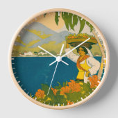 Vintage Travel Poster für Jamaika Uhr (Vorderseite)