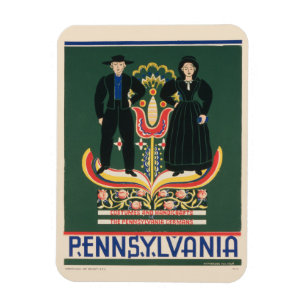 Vintage Travel Poster für Lancaster Landkreis, Pa Magnet