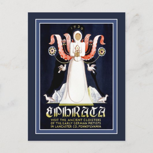 Vintage Travel Poster für Lancaster Penn Postkarte (Vorderseite)