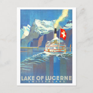 Vintage Travel Poster für Luzern, Schweiz, Postkarte