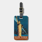 Vintage Travel Poster für New York Gepäckanhänger (Vorderseite vertikal)