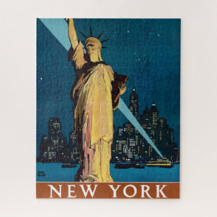 Vintage Travel Poster für New York Puzzle