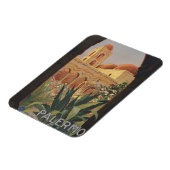 Vintage Travel Poster für Palermo, Italien. Magnet (Linke Seite)