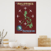 Vintage Travel Poster für philippinische Fluglinie (Küche)