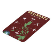 Vintage Travel Poster für philippinische Fluglinie Magnet (Linke Seite)