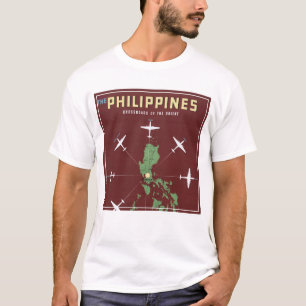 Vintage Travel Poster für philippinische Fluglinie T-Shirt