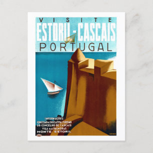 Vintage Travel Poster für Portugal Postkarte