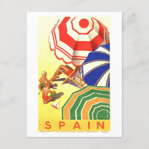 Vintage Travel Poster für Spanien Postkarte