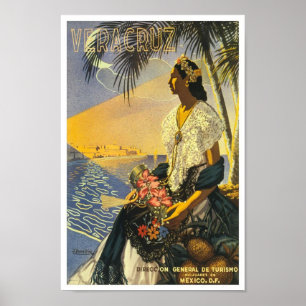 Vintage Travel Poster für Veracruz, Mexiko