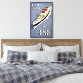 Vintage Travel Poster für Vereinigte Staaten Leinwanddruck (Insitu (Schlafzimmer))