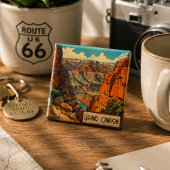 Vintage Travel Poster Grand Canyon Colorado River Button