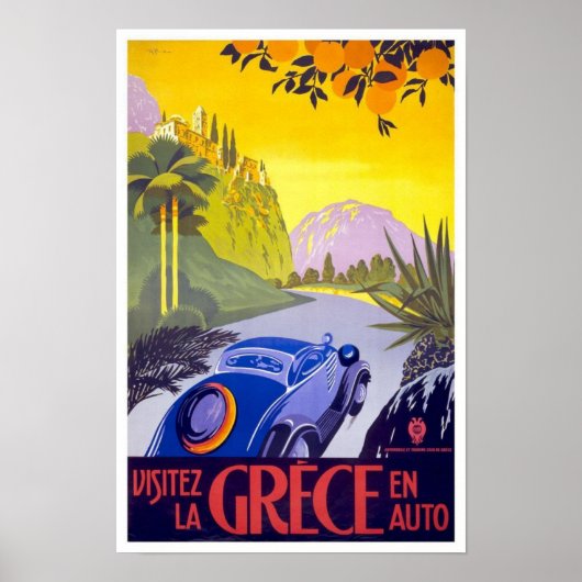 Vintage Travel Poster Griechenland (Vorne)
