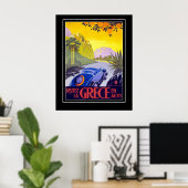 Vintage Travel Poster Griechenland Große Größe (Heimbüro)