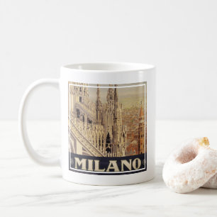 Vintage Travel Poster in Mailand, Italien Kaffeetasse