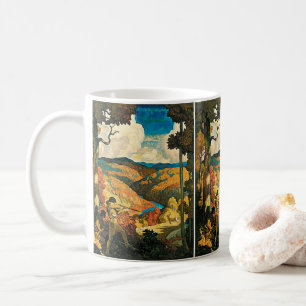 Vintage Travel Poster in Old Kentucky, NC Wyeth Kaffeetasse