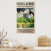 Vintage Travel Poster Irland Schloss Blarney (Küche)