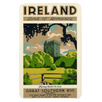 Vintage Travel Poster Irland Schloss Blarney
