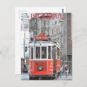 Vintage travel poster - Istanbul, Türkei Postkarte (Vorne/Hinten)