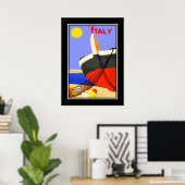 Vintage Travel Poster Italien (Heimbüro)
