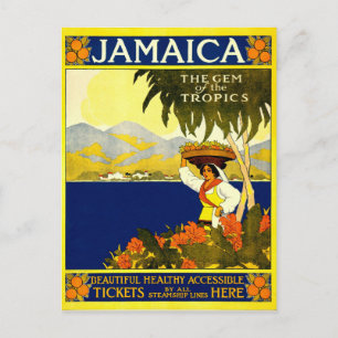 Vintage Travel Poster: Jamaika Postkarte