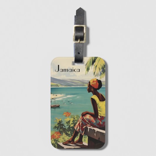 Vintage Travel Poster Jamaikanerin Gepäckanhänger (Vorderseite Vertikal)