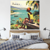 Vintage Travel Poster Jamaikanerin Leinwanddruck (Insitu (Schlafzimmer))