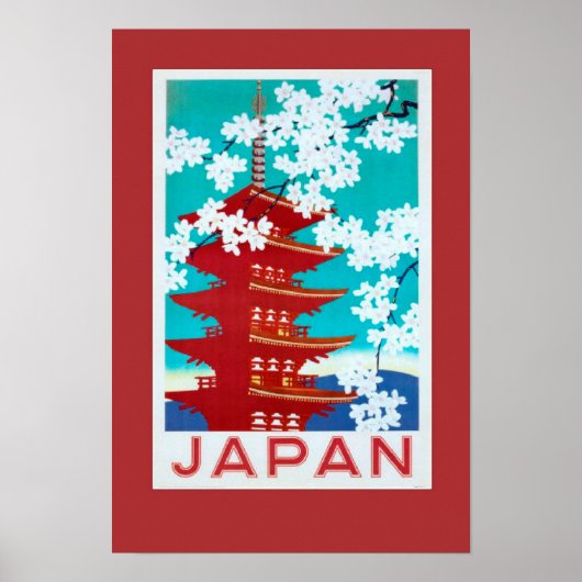 Vintage Travel Poster Japan (Vorne)