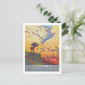 Vintage Travel Poster, Kalifornien Postkarte (Stehend Vorderseite)
