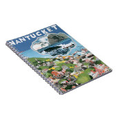 Vintage Travel Poster, Karte Nantucket Island, MA Notizblock (Rechte Seite)