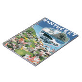 Vintage Travel Poster, Karte Nantucket Island, MA Notizblock (Linke Seite)