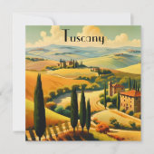 Vintage Travel Poster Landschaft der Toskana (Vorderseite)
