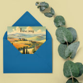 Vintage Travel Poster Landschaft der Toskana