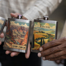 Vintage Travel Poster Landschaft der Toskana