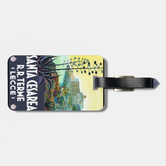 Vintage Travel Poster Lecce Italien Gepäckanhänger (Rückseite horizontal)