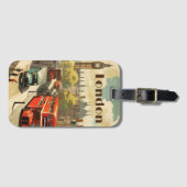 Vintage Travel Poster London City Centre Gepäckanhänger (Vorderseite (Horizontal))