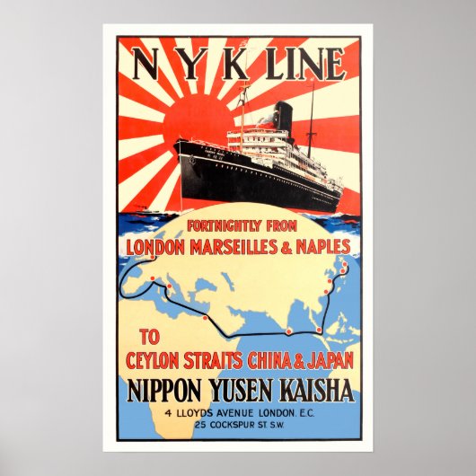 Vintage Travel Poster - London Japan (Vorne)