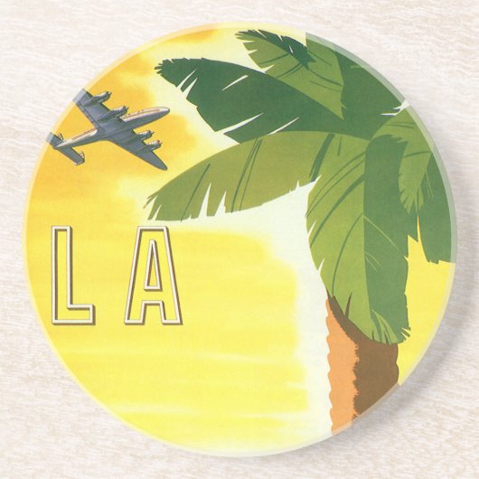 Vintage Travel Poster, Los Angeles, Kalifornien Untersetzer (Vorne)